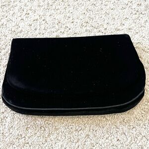 Vintage Morris Moskowitz Black Velvet Clutch Evening Formal Prom 50s Art Deco
